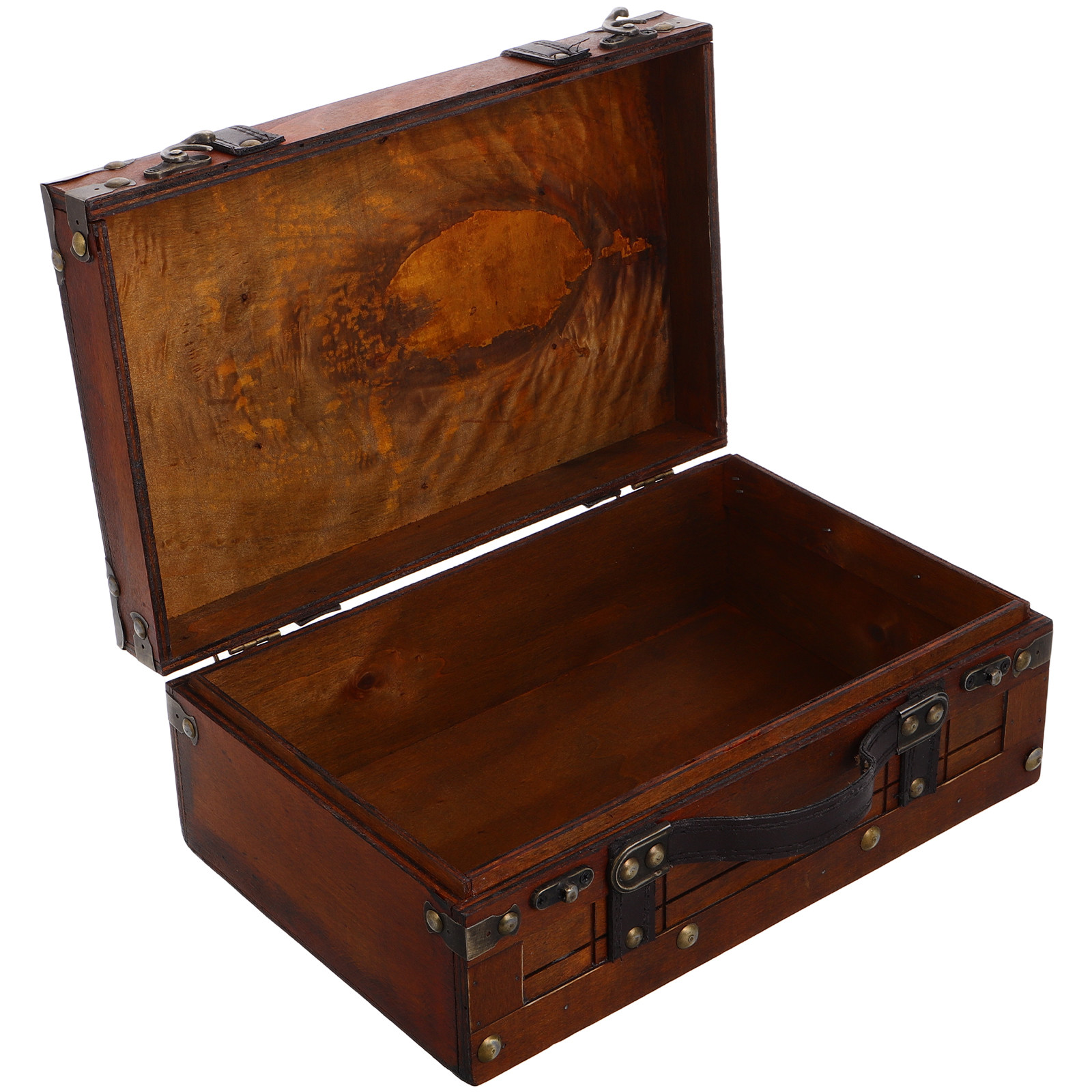 Retro Vintage Wooden Storage B - Retro Vintage Trunk Suitcase 评论和价格