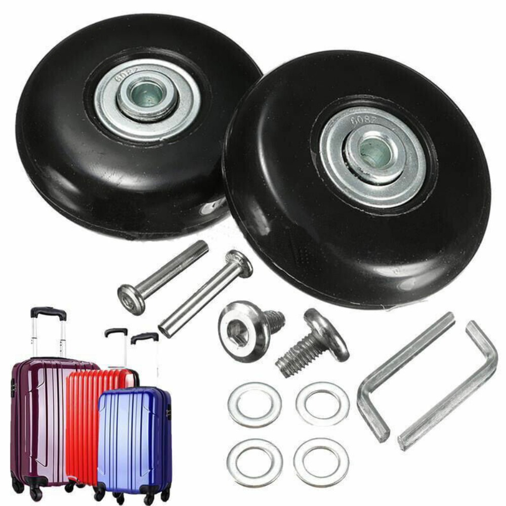 2Pcs Replace Wheels With Screw - Silent Replacement Luggage Wheels 评论和价格