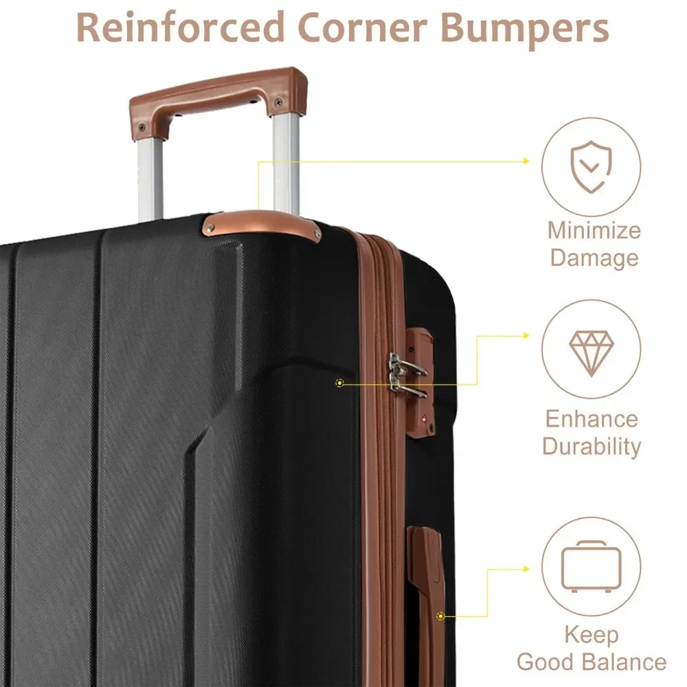 Luggage Sets 3 Piece, Expandab - Expandable Hard Shell Luggage Set 评论和价格