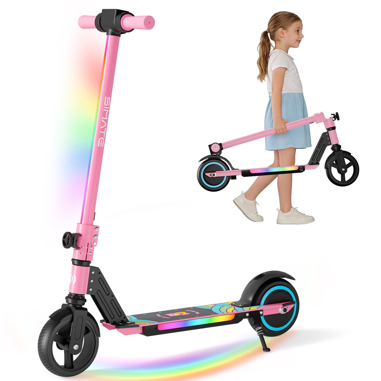 SIMATE Electric Scooter for Ki - Kids Ride On Suitcase Scooter 评论和价格