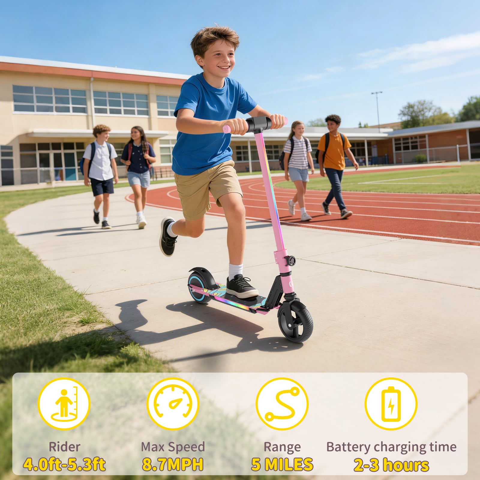 SIMATE Electric Scooter for Ki - Kids Ride On Suitcase Scooter 评论和价格