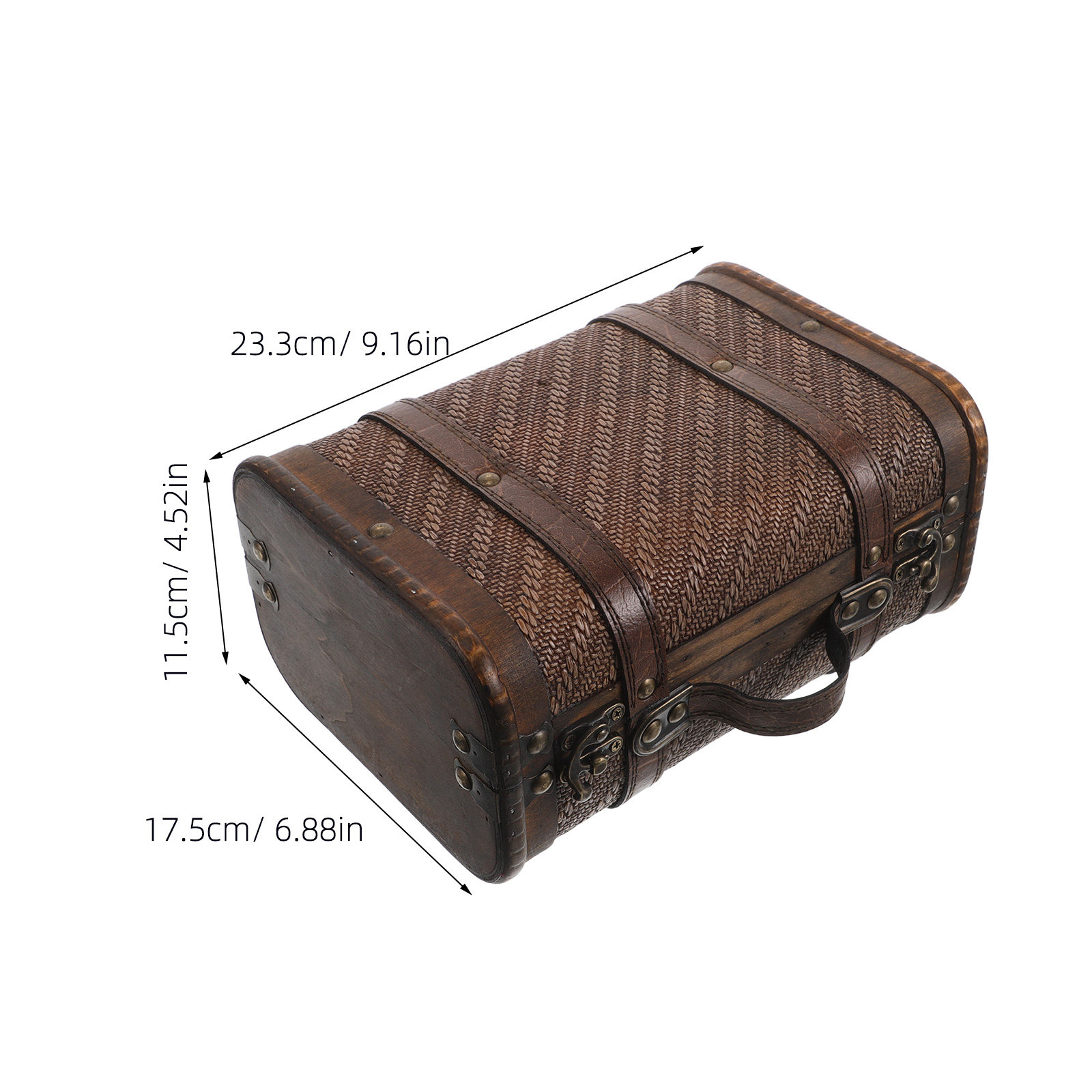 Retro Wood Storage Box Vintage - Retro Vintage Trunk Suitcase 评论和价格