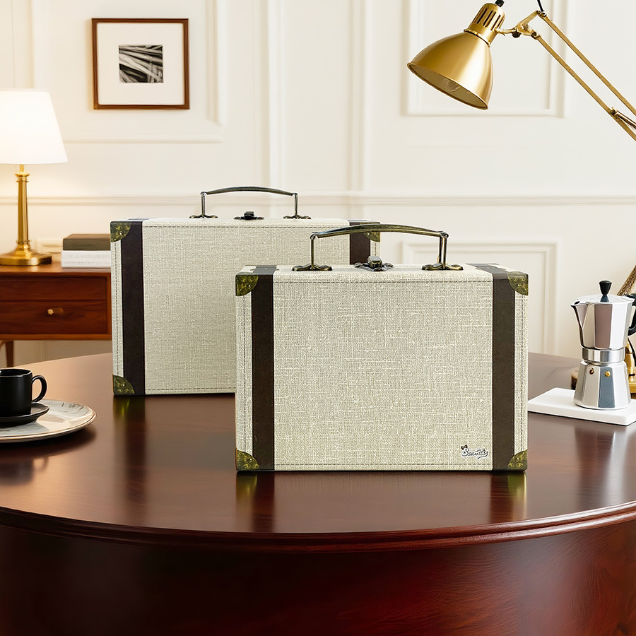 2pcs Vintage Suitcase Style St - Retro Vintage Trunk Suitcase 评论和价格