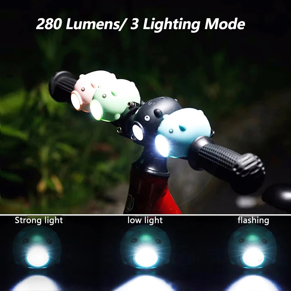Cute Pig Bicycle Front Light w - Kids Ride On Suitcase Scooter 评论和价格
