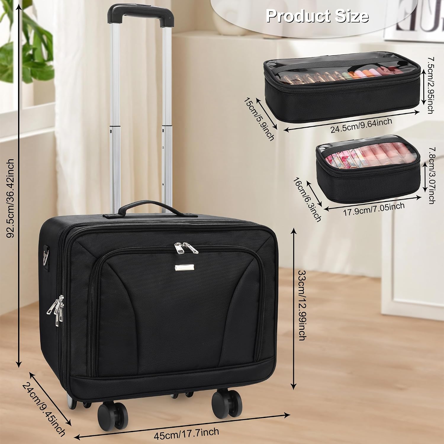 Extra Large Rolling Makeup Tra - Travel Bags 评论和价格