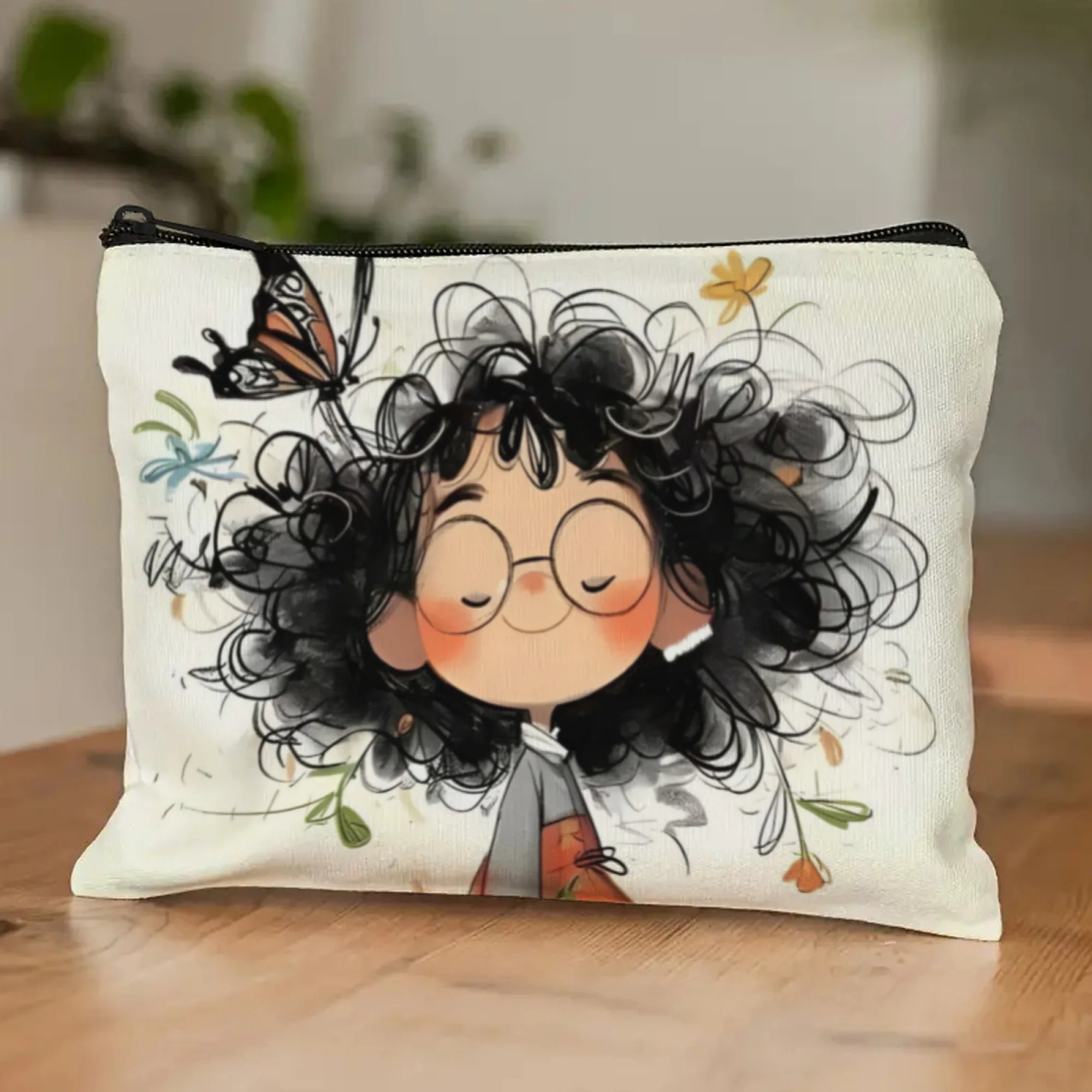 Cartoon Girl Makeup Bag Zipper - Cosmetic Bags 评论和价格