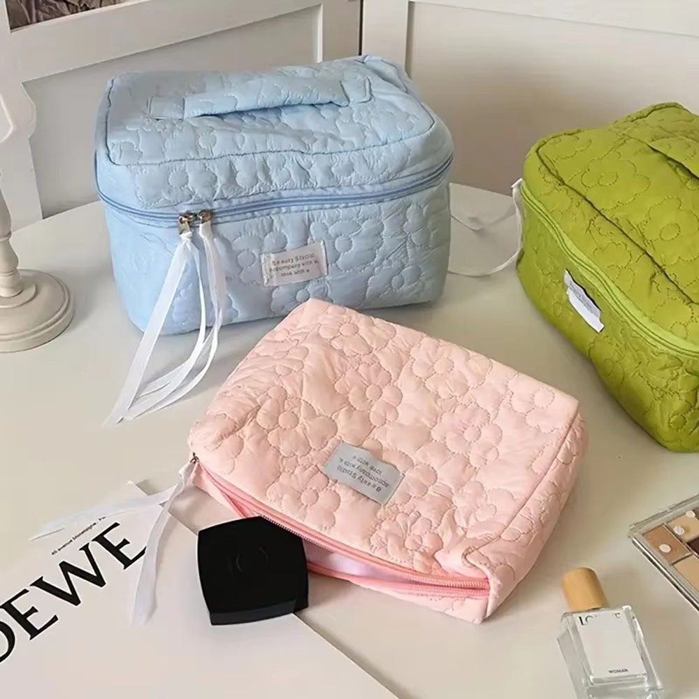 New Flower Pattern Women Makeu - Cosmetic Bags 评论和价格