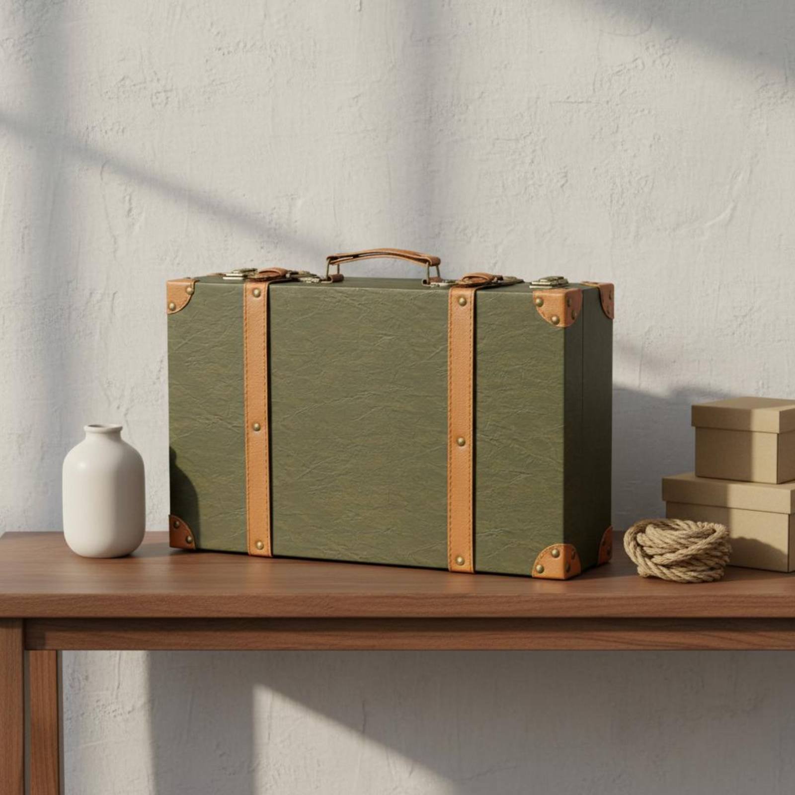 3 Pieces Vintage Suitcase Set  - Retro Vintage Trunk Suitcase 评论和价格
