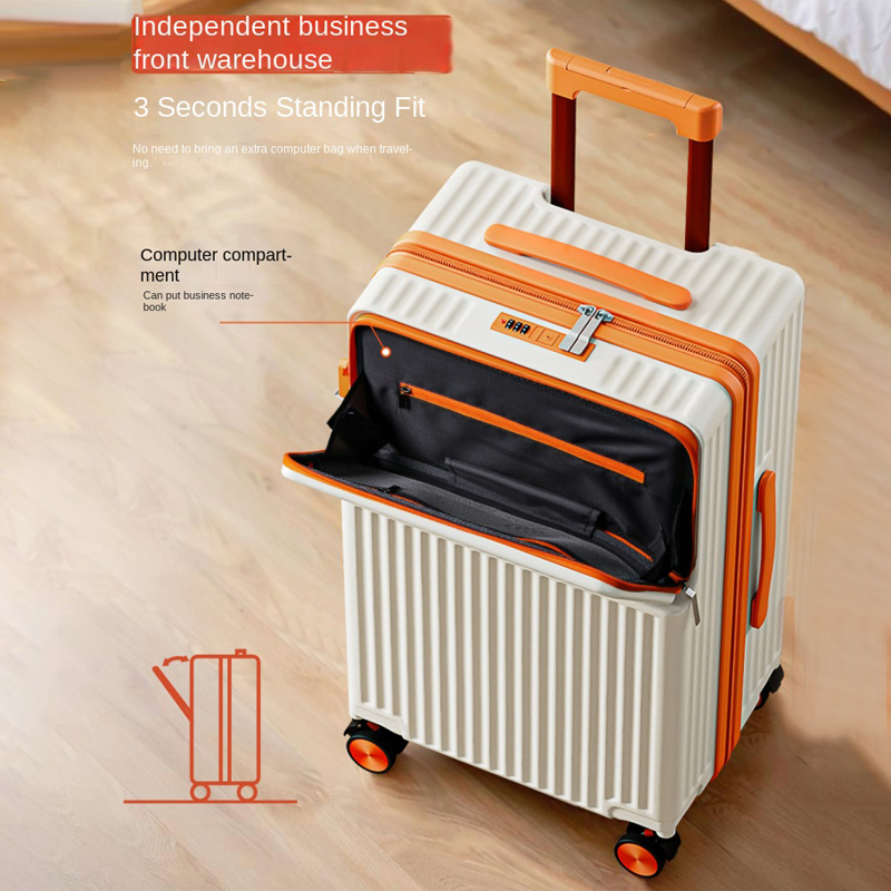Stylish 20 24 inch Travel Suit - Front Opening Laptop Luggage 24 Inch 评论和价格