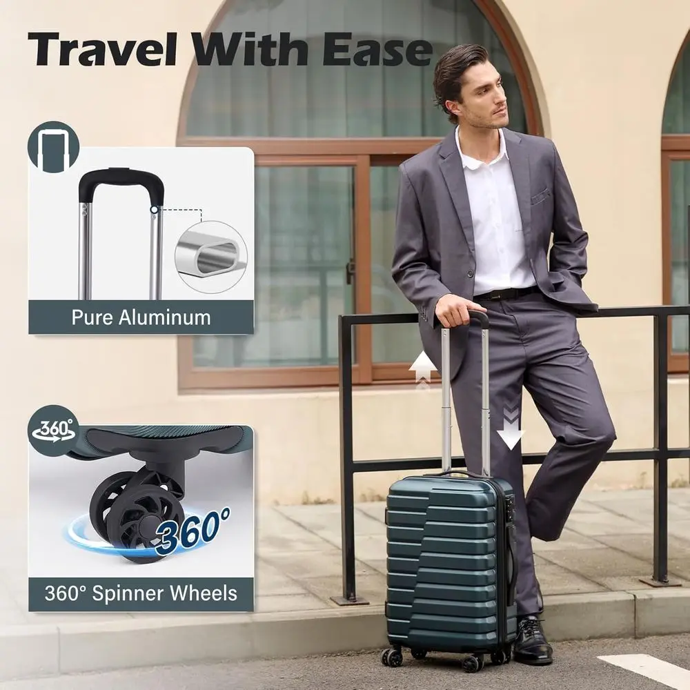 3-Piece Hard Shell Spinner Sui - Expandable Hard Shell Luggage Set 评论和价格