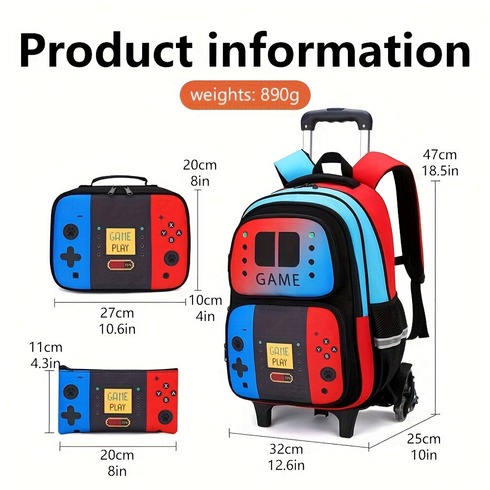 3PCS Kids Rolling Backpack for - Foldable Rolling Luggage Bag 评论和价格