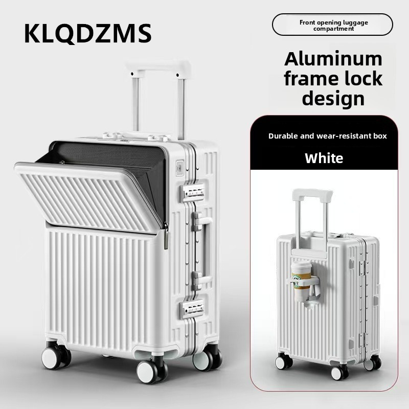 KLQDZMS Multifunctional Suitca - Front Opening Laptop Luggage 24 Inch 评论和价格