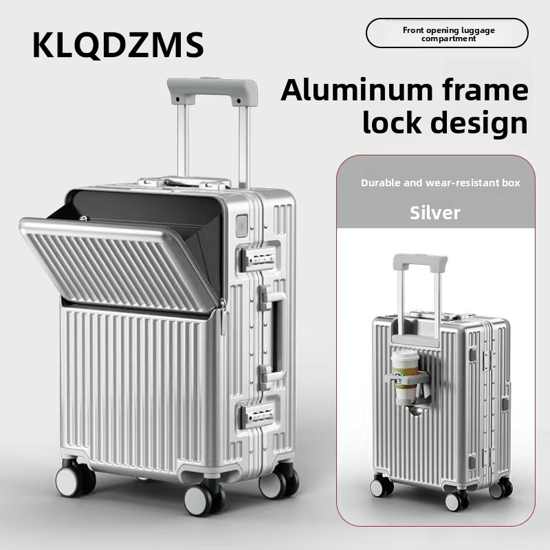 KLQDZMS Multifunctional Suitca - Front Opening Laptop Luggage 24 Inch 评论和价格