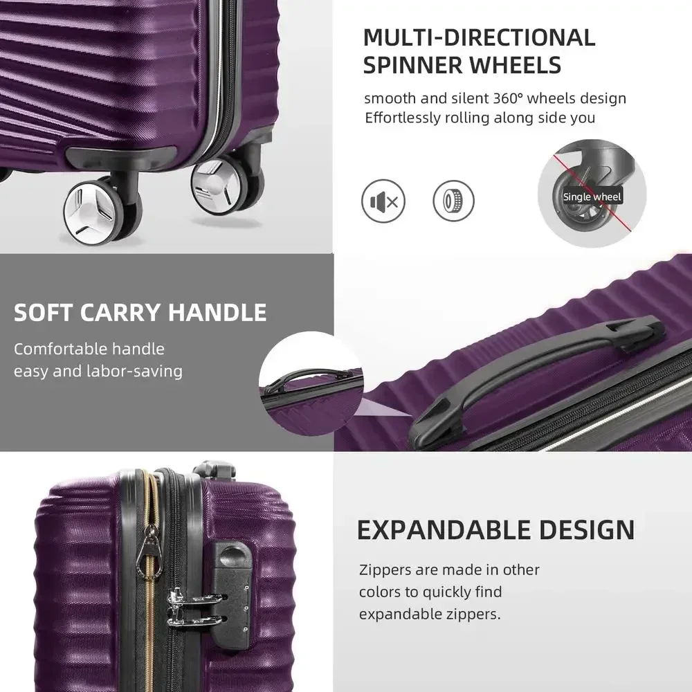 5-Piece Hard Shell Expandable  - Expandable Hard Shell Luggage Set 评论和价格