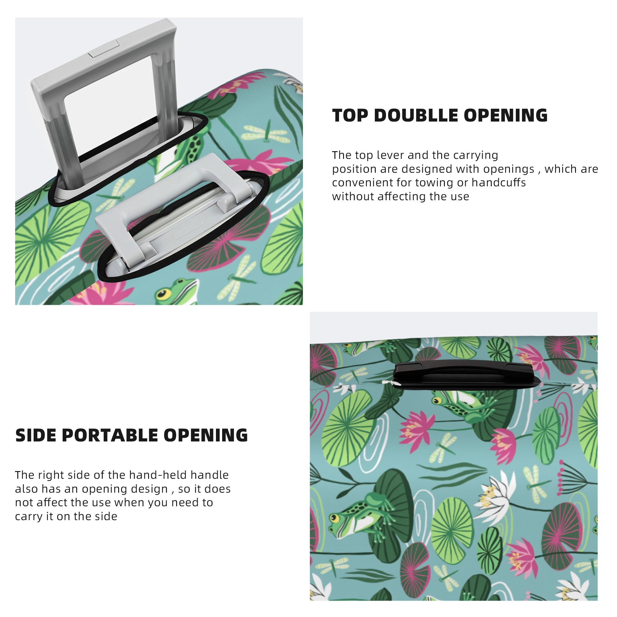 Frogs and water lilies Travel  - Waterproof Suitcase Cover Protector 评论和价格