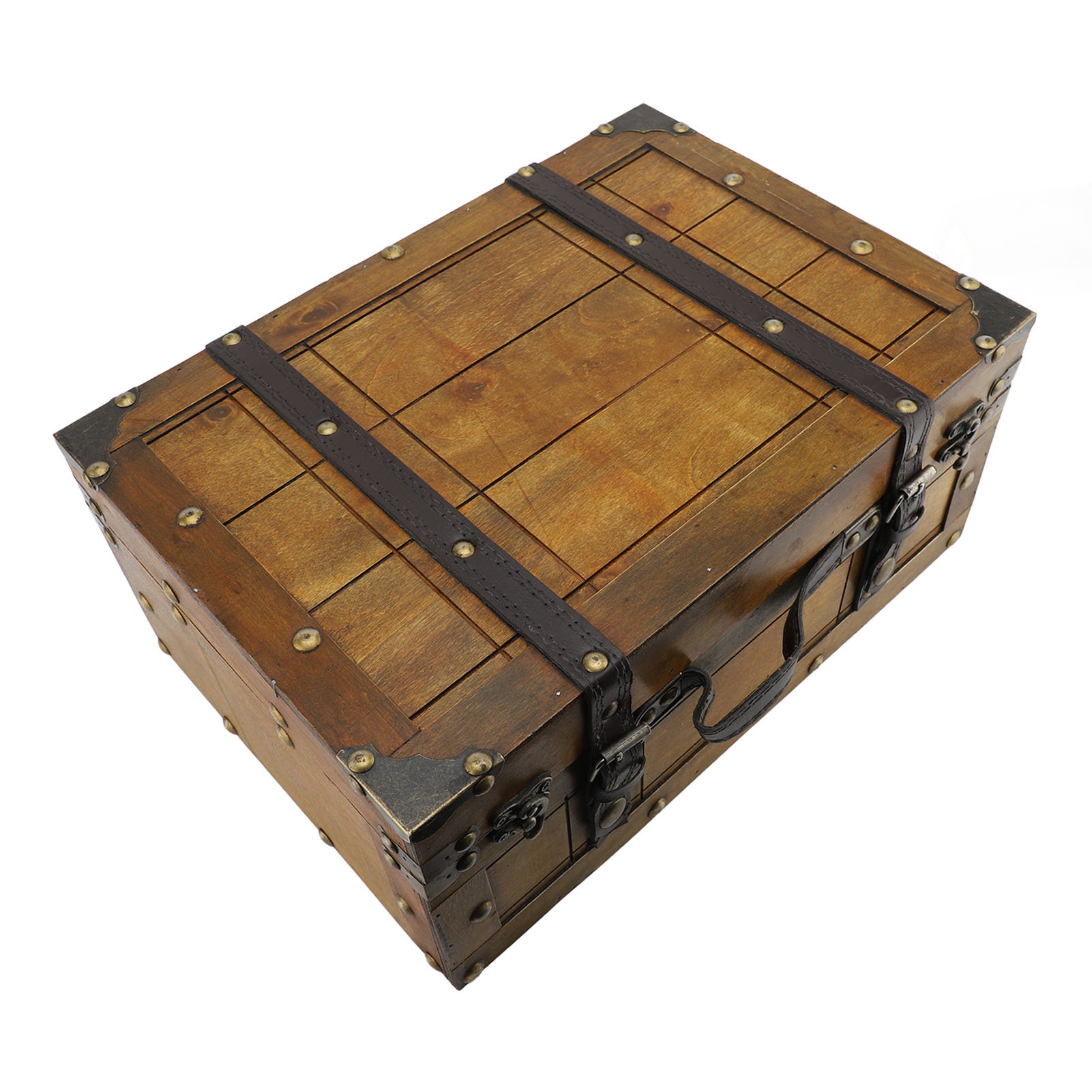 Retro Suitcase Synthetic Wood  - Retro Vintage Trunk Suitcase 评论和价格