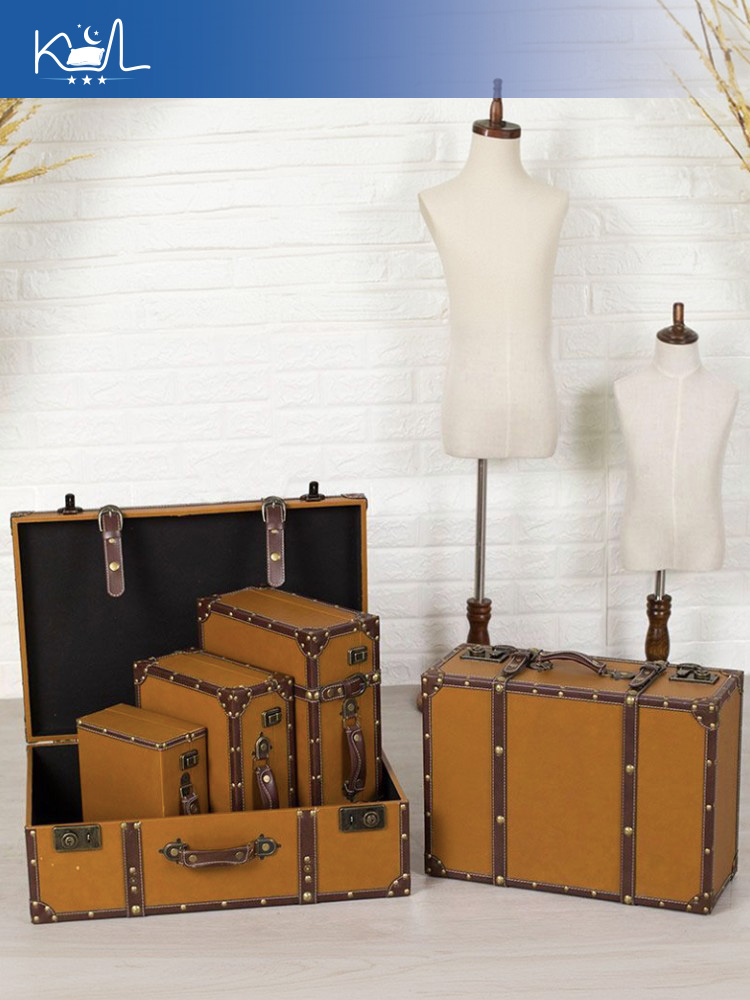 Vintage Orange Decorative Suit - Retro Vintage Trunk Suitcase 评论和价格