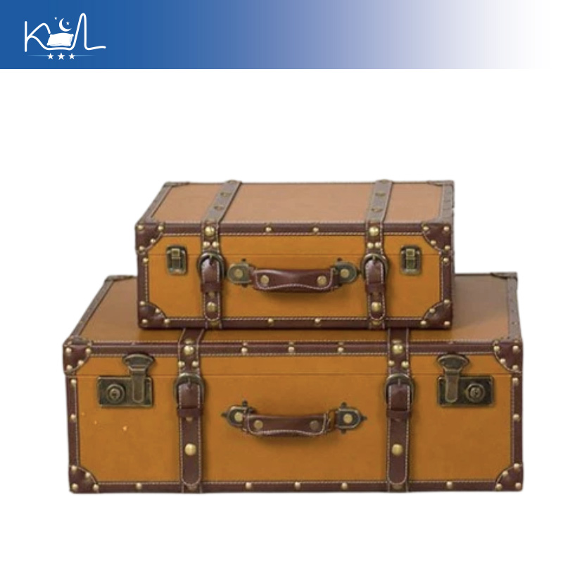 Vintage Orange Decorative Suit - Retro Vintage Trunk Suitcase 评论和价格