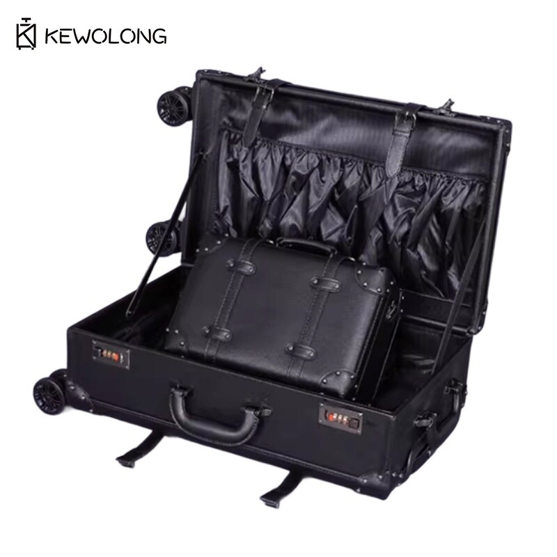 Vintage 20 24 Suitcase Set - R - Retro Vintage Trunk Suitcase 评论和价格