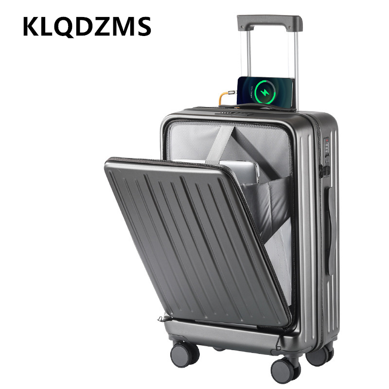 KLQDZMS 20 Inch Charging Suitc - Front Opening Laptop Luggage 24 Inch 评论和价格