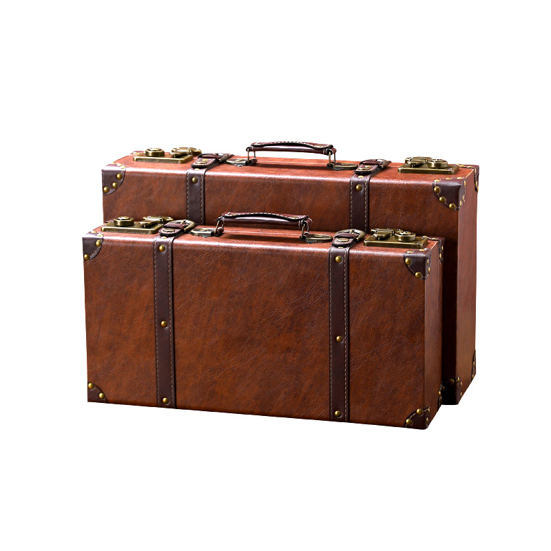 Vintage Wooden Suitcase Multi- - Retro Vintage Trunk Suitcase 评论和价格
