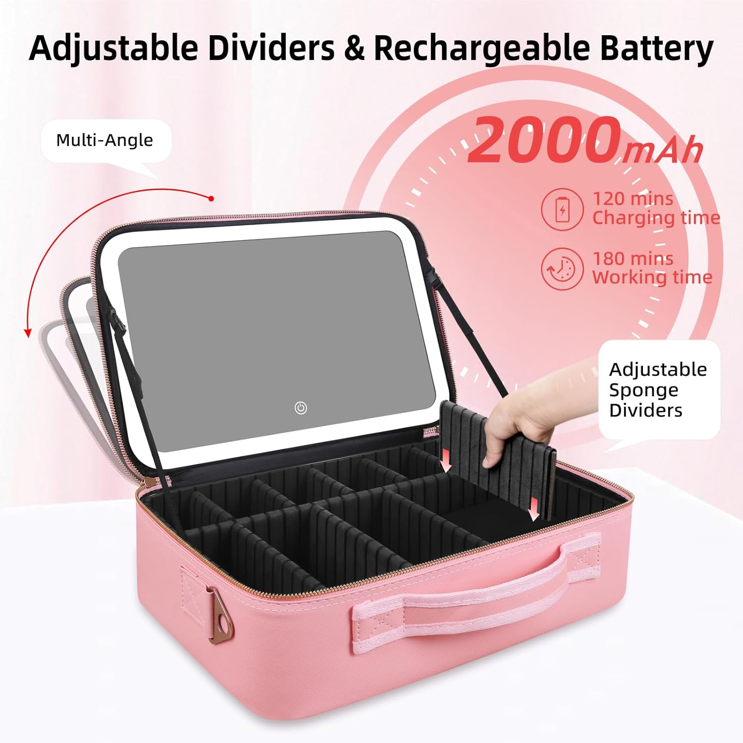 Large Capacity Makeup Bag 15'' - Cosmetic Bags 评论和价格
