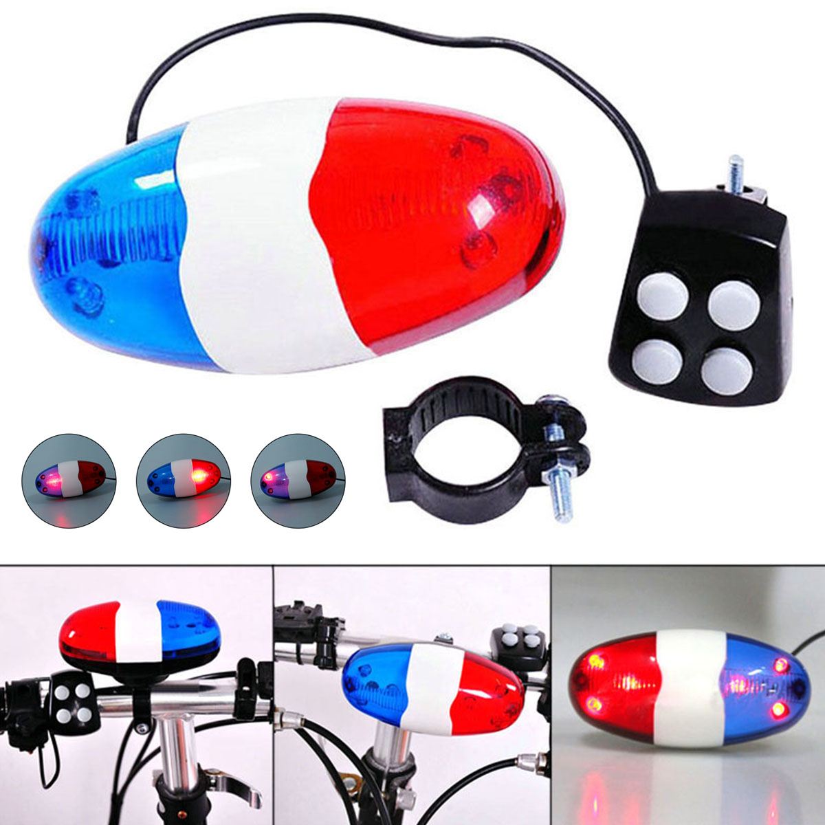 Bicycles Bell Police Car Light - Kids Ride On Suitcase Scooter 评论和价格